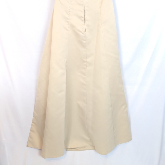 Victory Collection Long Gold Strapless Gown Dress Women Large - Picture 5 of 6